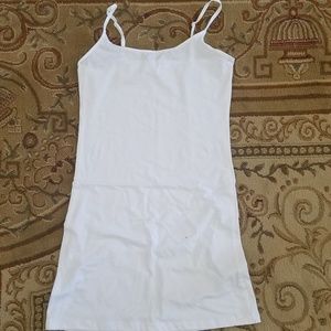 White spandex dress slip